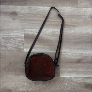 Brown Leather Crossbody Bag for Men - Casual Everyday Carry